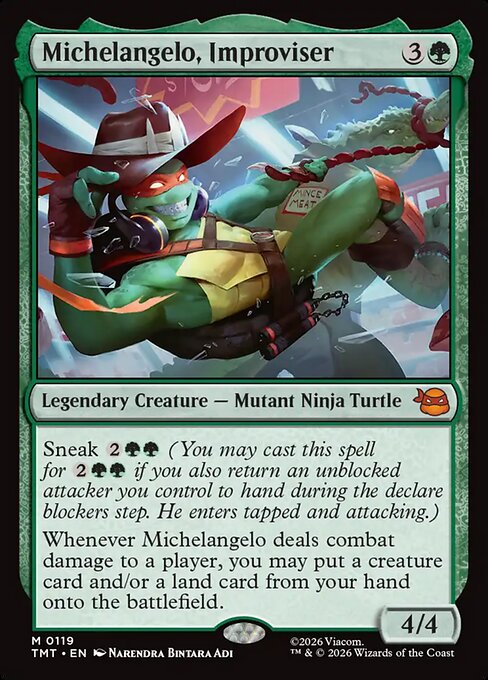 TMT: Michelangelo, Improviser (Foil)