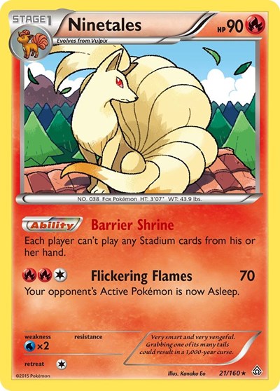 2016 ninetales pokemon card value PRC: (Reverse Holofoil) Outlaws of Thunder Junction This attack does 60 Card Value (current market price):Up to AED 37.000 magic tokens