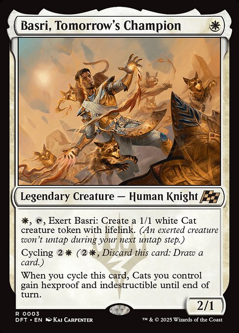 mtg double card draw DFT: Basri, Tomorrow's Champion (Foil)