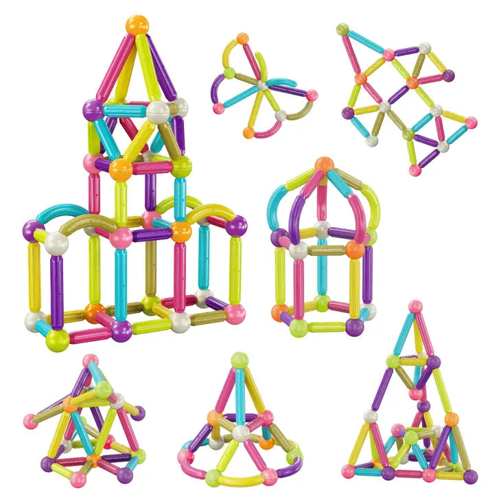Picasso Tiles: 50 Piece Magnetic Stick Stacking Construction