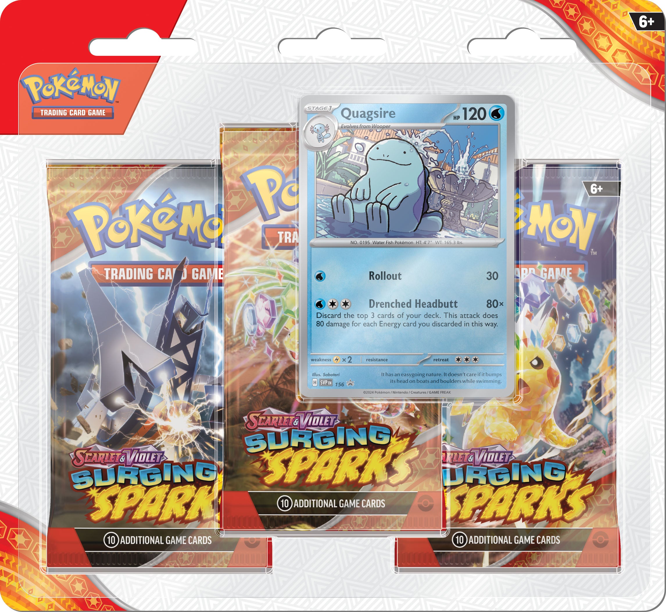 Scarlet & Violet 8 - Surging Sparks: 3-Pack Blister