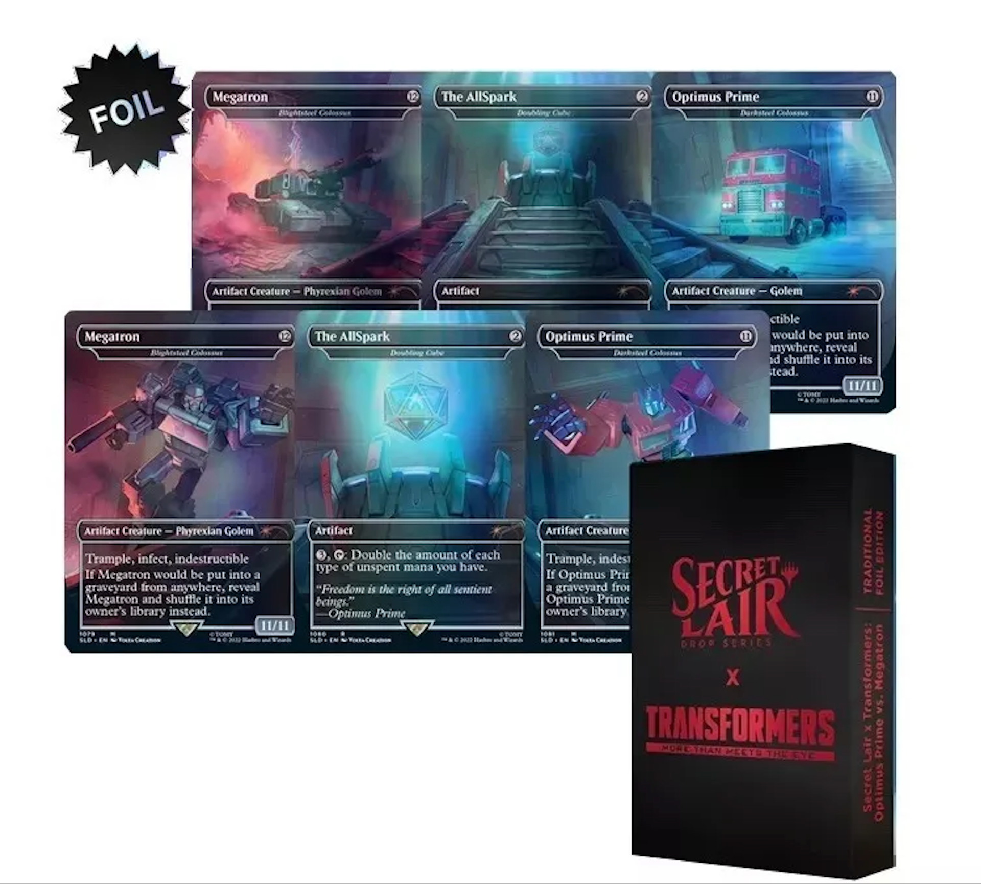Secret Lair Drop: Transformers - Optimus Prime vs. Megatron (Traditional Foil Edition)