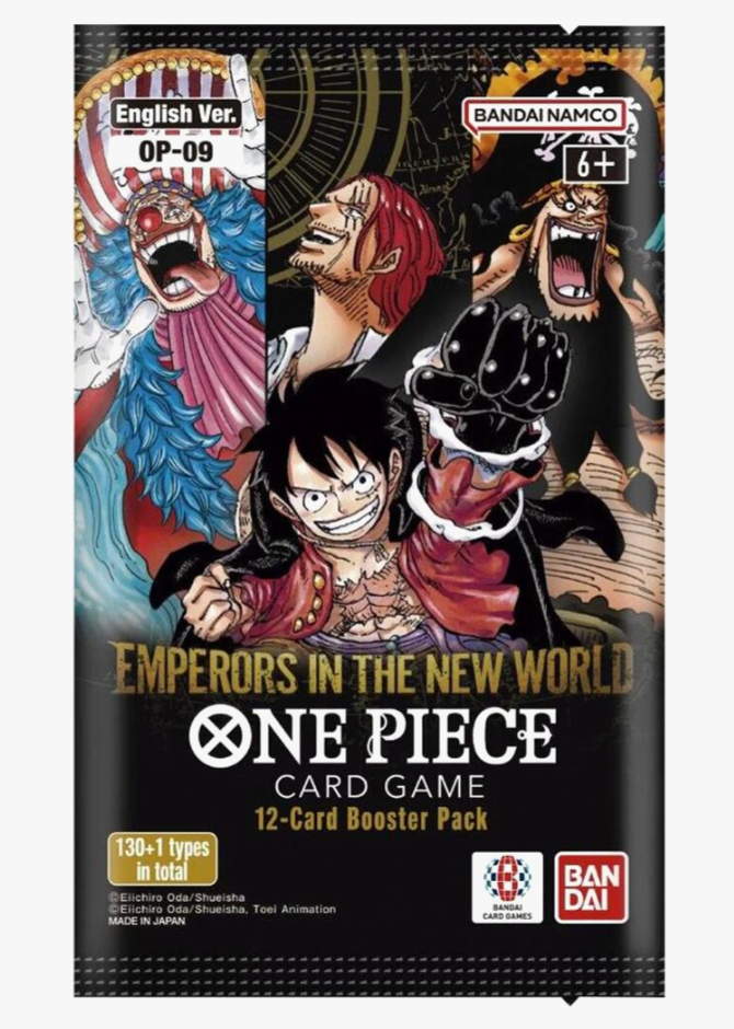 one piece emperors in the new world booster box Piece: (OP-09) Ralphie's Funhouse Each pack contains 12 cards. One Piece TCG Emperors in