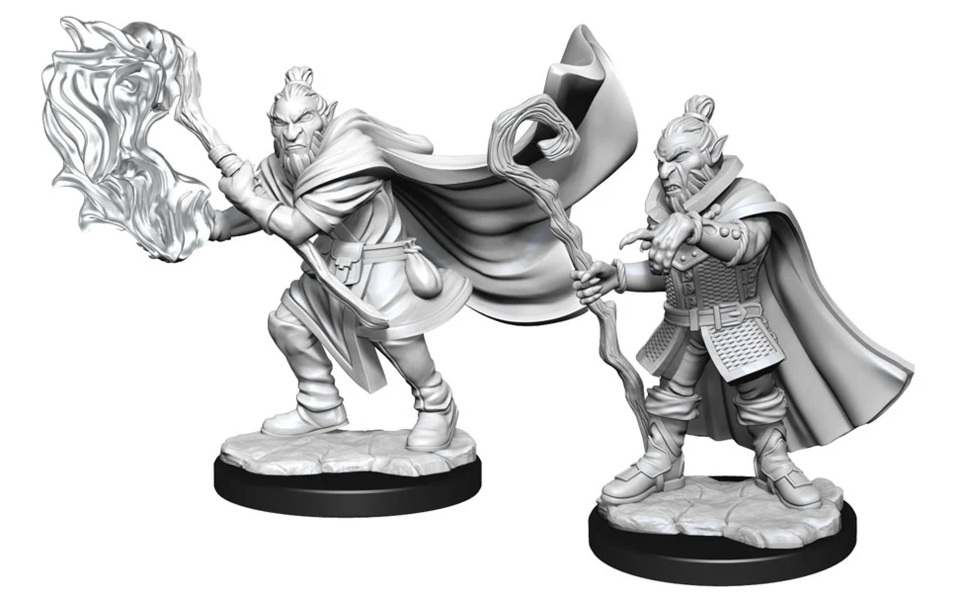 Critical Role Unpainted Miniatures: Hobgoblin Wizard & Druid