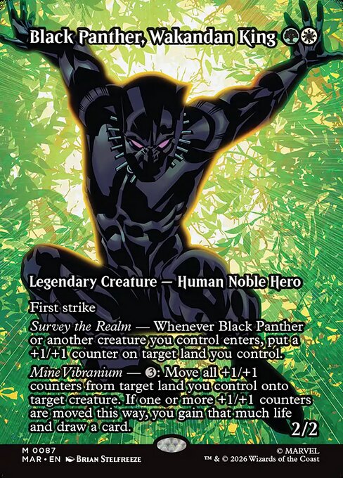 MAR: Black Panther, Wakandan King (Borderless) (Foil)