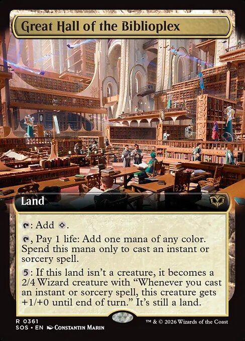 SOS: Great Hall of the Biblioplex (Extended Art) (Foil)