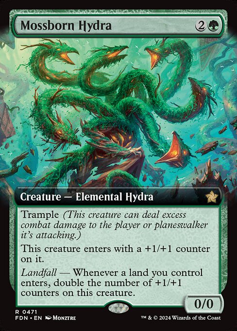 FDN: Mossborn Hydra (Extended Art) (Foil)