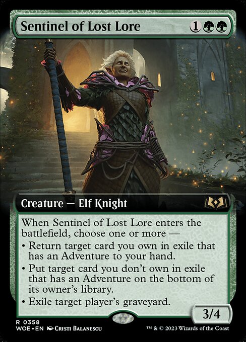 WOE: Sentinel of Lost Lore (Extended Art) (Foil)