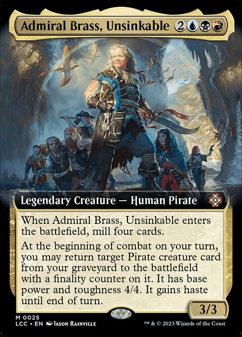 LCC: Admiral Brass, Unsinkable (Extended Art) (Foil)