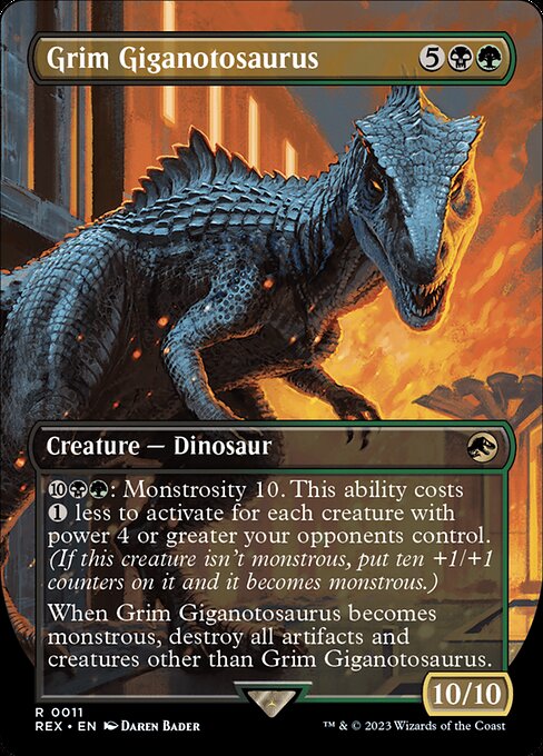 REX: Grim Giganotosaurus (Borderless) (Foil)