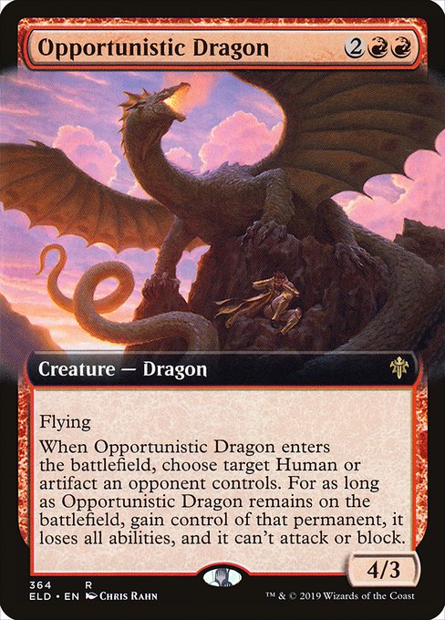 ELD: Opportunistic Dragon (Extended Art) (Foil)