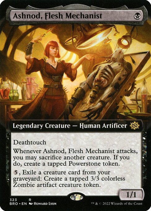 BRO: Ashnod, Flesh Mechanist (Extended Art) (Foil)