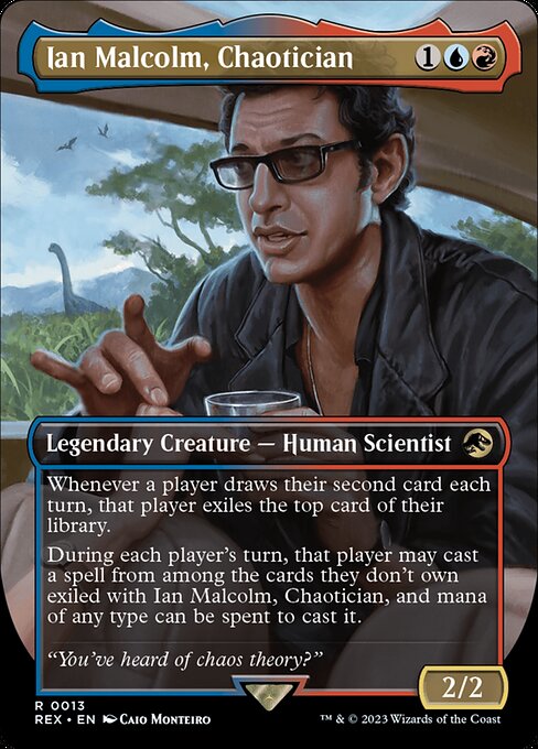 REX: Ian Malcolm, Chaotician (Borderless) (Foil)