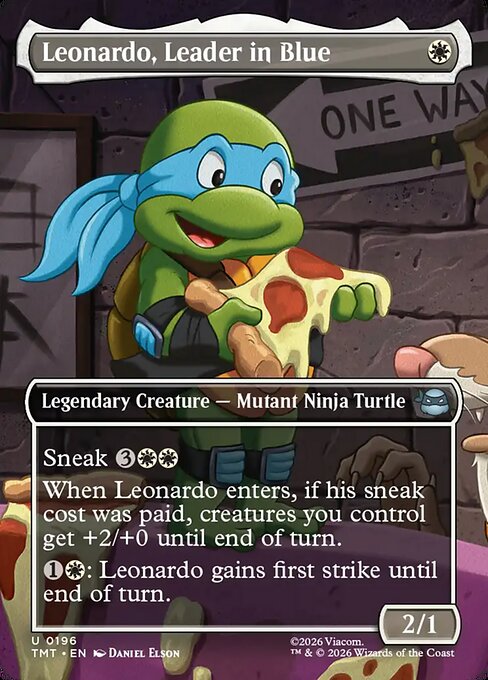 TMT: Leonardo, Leader in Blue (Borderless) (Foil)