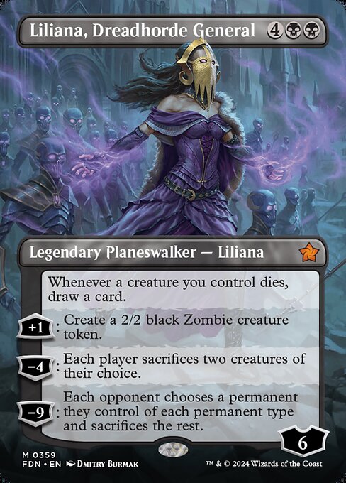 FDN: Liliana, Dreadhorde General (Borderless) (Foil)