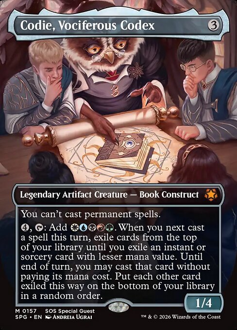 SPG: Codie, Vociferous Codex (Borderless) (Foil)