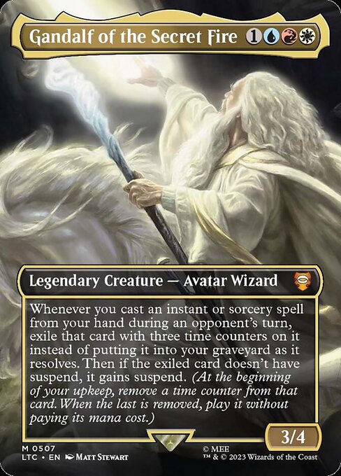 LTC: Gandalf of the Secret Fire (Borderless) (Foil)