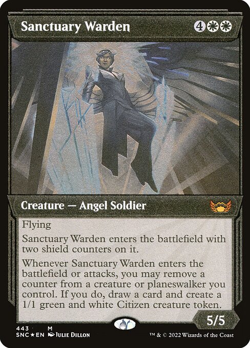 SNC: Sanctuary Warden (Showcase) (Foil Etched)