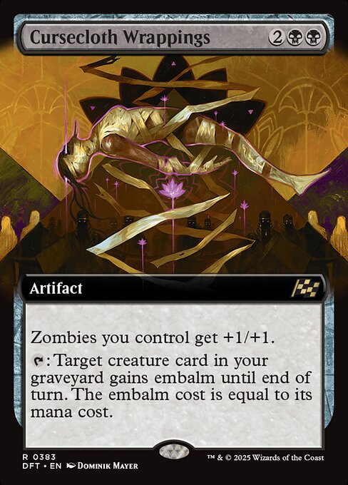 DFT: Cursecloth Wrappings (Extended Art) (Foil)