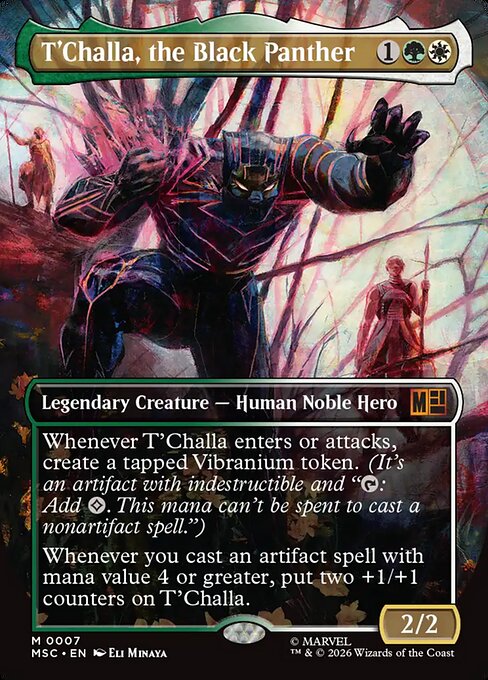 MSC: T'Challa, the Black Panther (Borderless) (Foil)