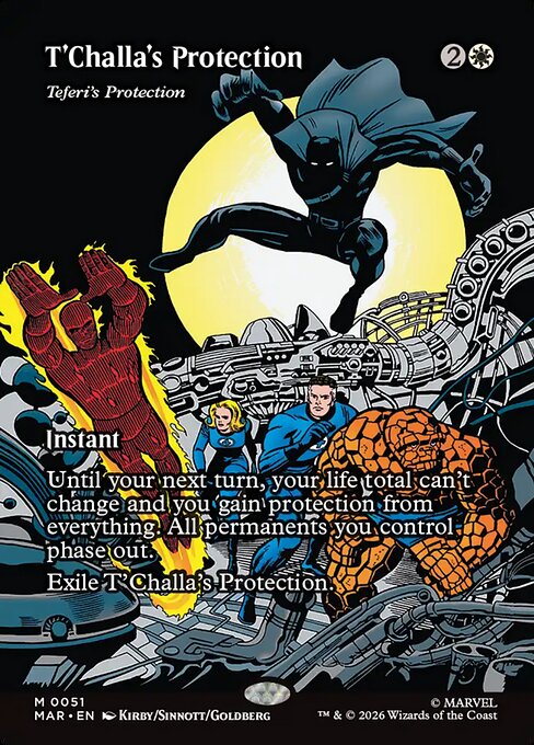 MAR: T'Challa's Protection - Teferi's Protection (Borderless) (Foil)