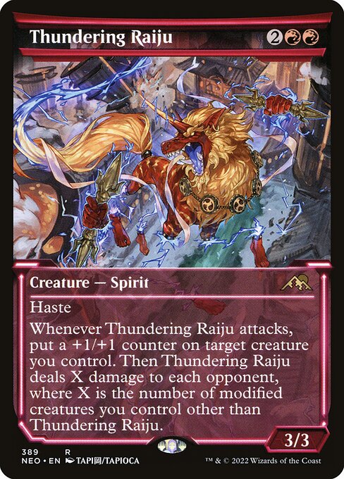 NEO: Thundering Raiju (Showcase) (Foil)