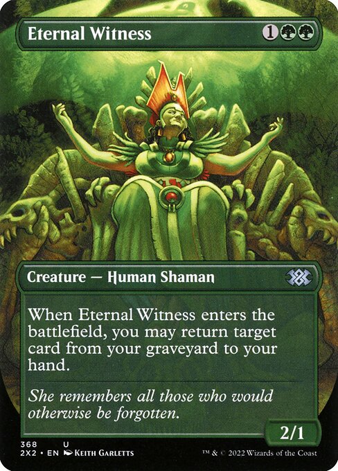 Mtg Double Masters 2022 Eternal Witness (Alternate Art Borderless)