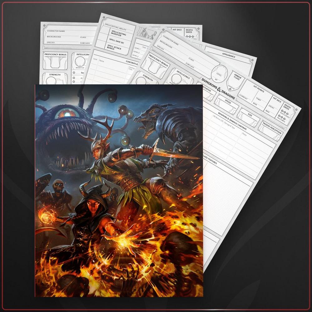 D&D RPG: Character Sheets 2024