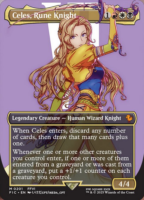FIC: Celes, Rune Knight (Borderless) (Foil)