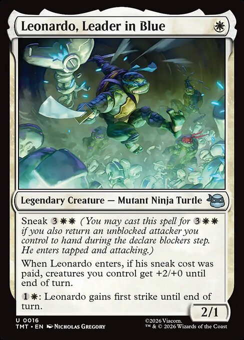 TMT: Leonardo, Leader in Blue (Foil)