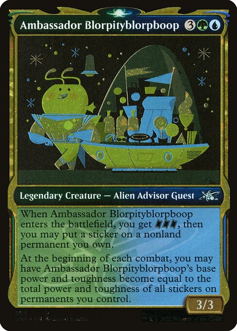 UNF: Ambassador Blorpityblorpboop (Showcase) (Galaxy Foil)