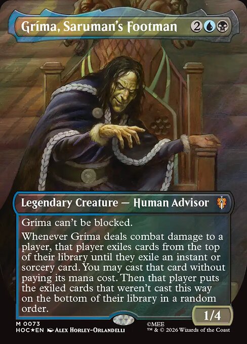 HOC: Grima, Saruman's Footman (Borderless) (Surge Foil)