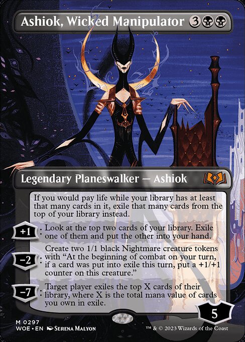 WOE: Ashiok, Wicked Manipulator (Borderless) (Foil)