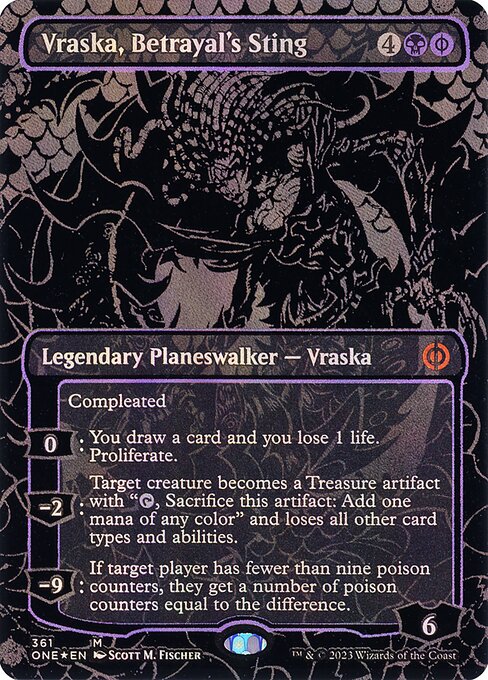 ONE: Vraska, Betrayal's Sting (Oil Slick Raised Foil)