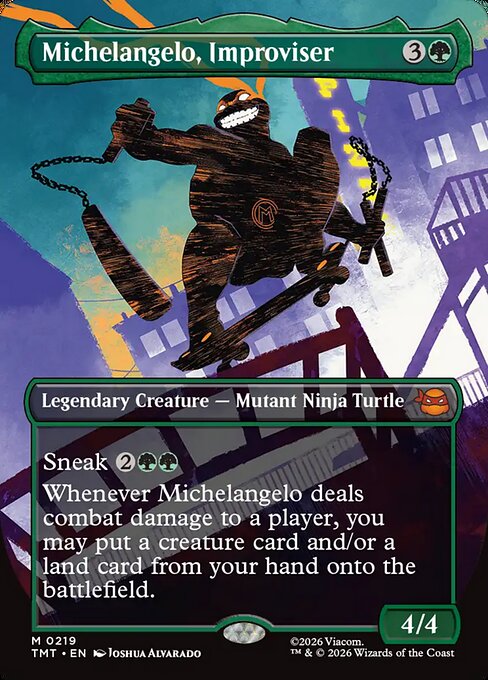 TMT: Michelangelo, Improviser (Borderless) (Foil)