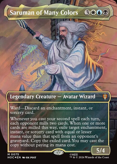 HOC: Saruman of Many Colors (Borderless) (Surge Foil)