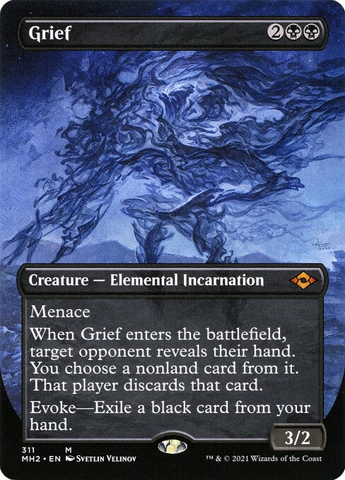 mtg cards with evoke MH2: Grief (Borderless)