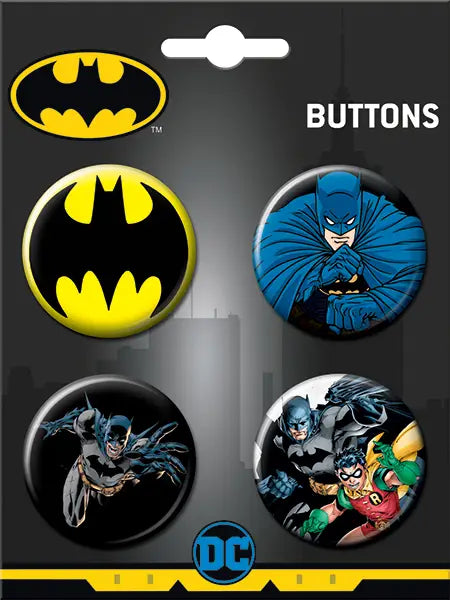 DC Comics Batman Button Set # 8 Carded 4 Button Set