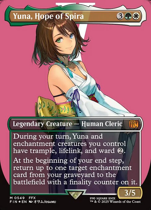 FIN: Yuna, Hope of Spira (Borderless) (Surge Foil)