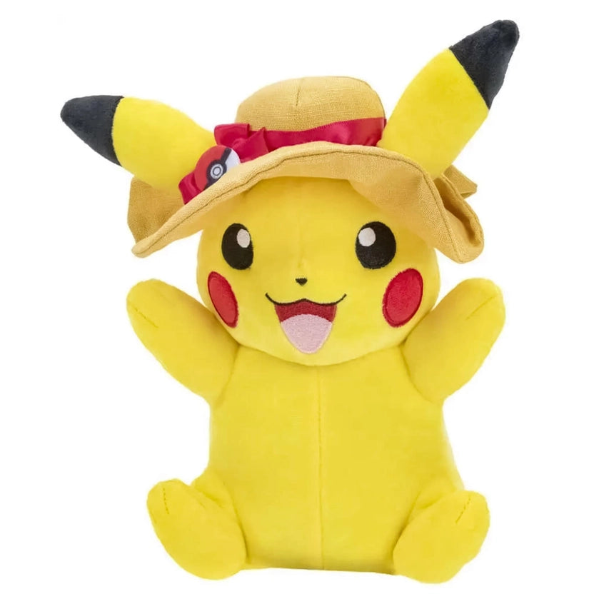 Pikachu with Sun Hat 8-Inch Plush