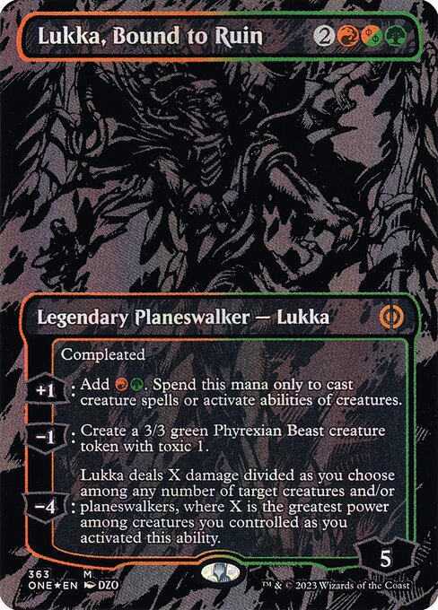 ONE: Lukka, Bound to Ruin (Oil Slick Raised Foil)