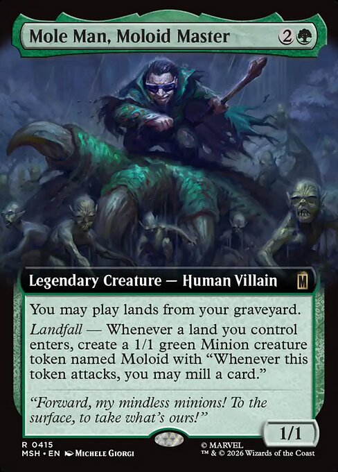 MSH: Mole Man, Moloid Master (Extended Art) (Foil)