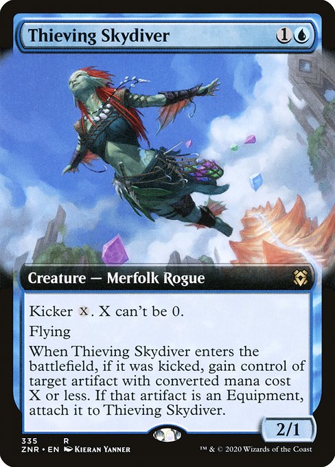 ZNR: Thieving Skydiver (Extended Art) (Foil)