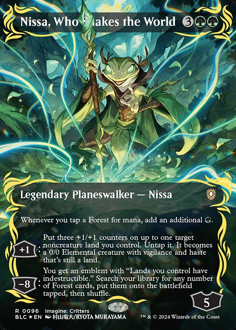 BLC: Nissa, Who Shakes the World (Borderless) (Raised Foil)