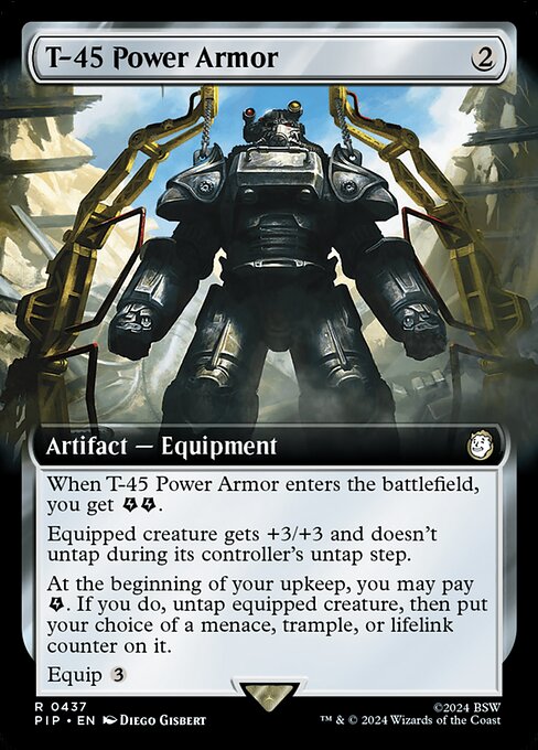PIP: T-45 Power Armor (Extended Art) (Foil)