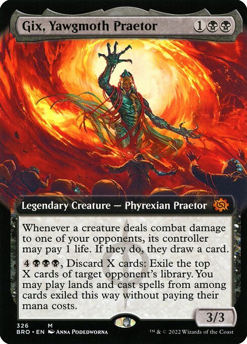 BRO: Gix, Yawgmoth Praetor (Extended Art) (Foil)