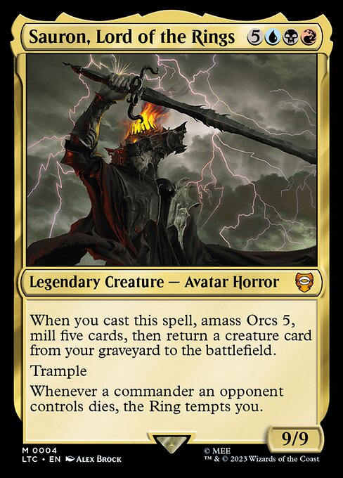 mtg ring tempts you cards LTC: Sauron, Lord of the Rings
