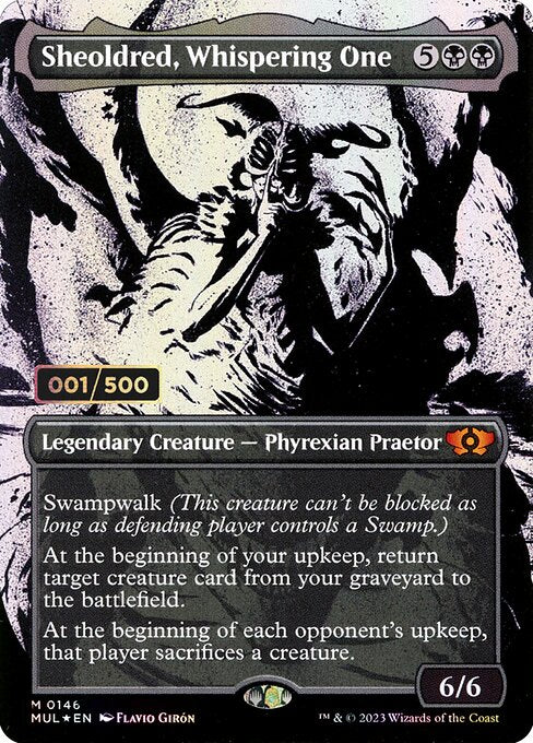 MUL: Sheoldred, Whispering One (Serial Numbered) (Foil)