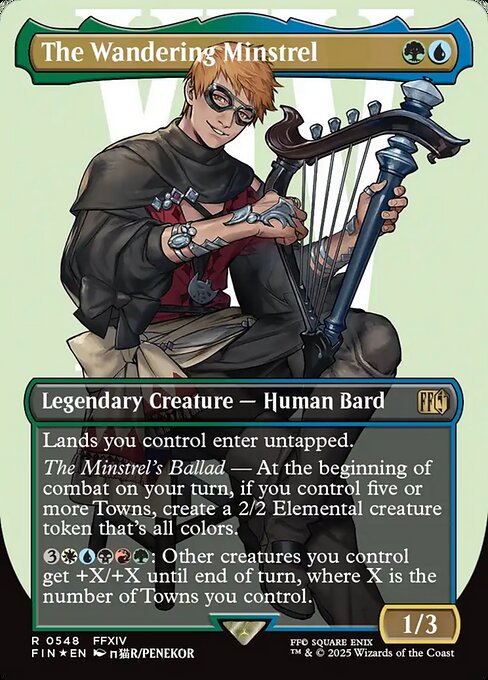 FIN: The Wandering Minstrel (Borderless) (Surge Foil)