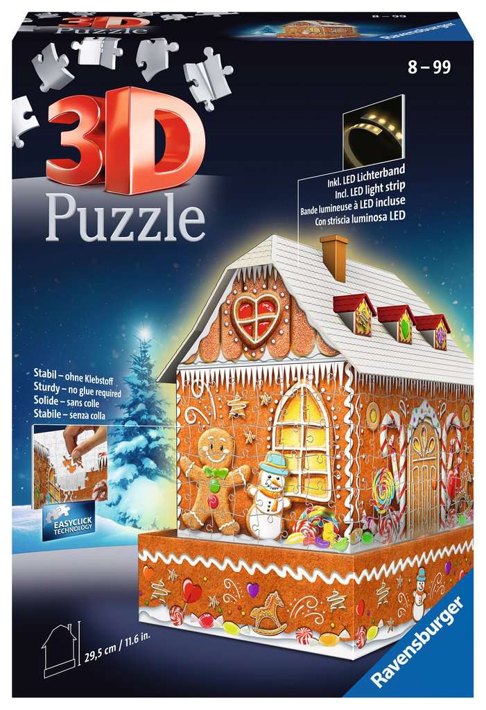 Gingerbread House - Night Edition (216 pc 3D Puzzle)